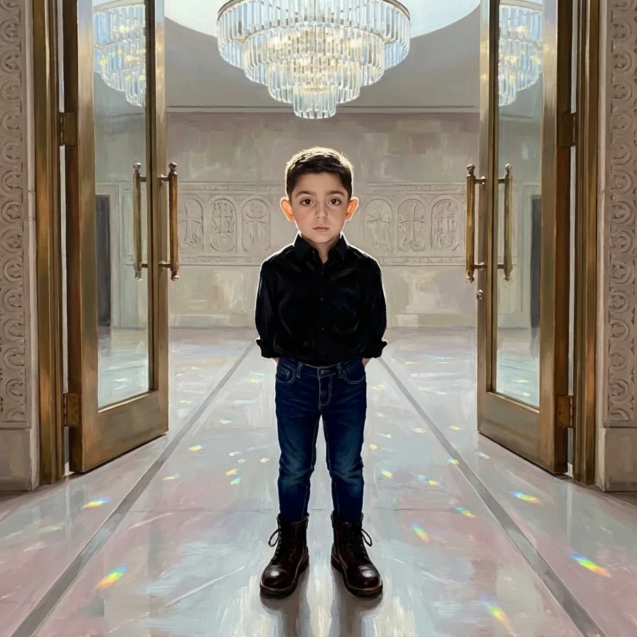 Mikayel at the museum